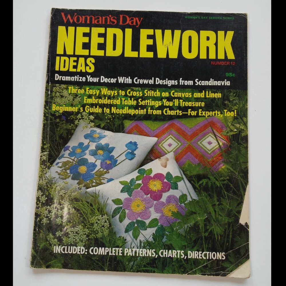 1972 Woman's Day Needlework Ideas #12, patterns charts directions